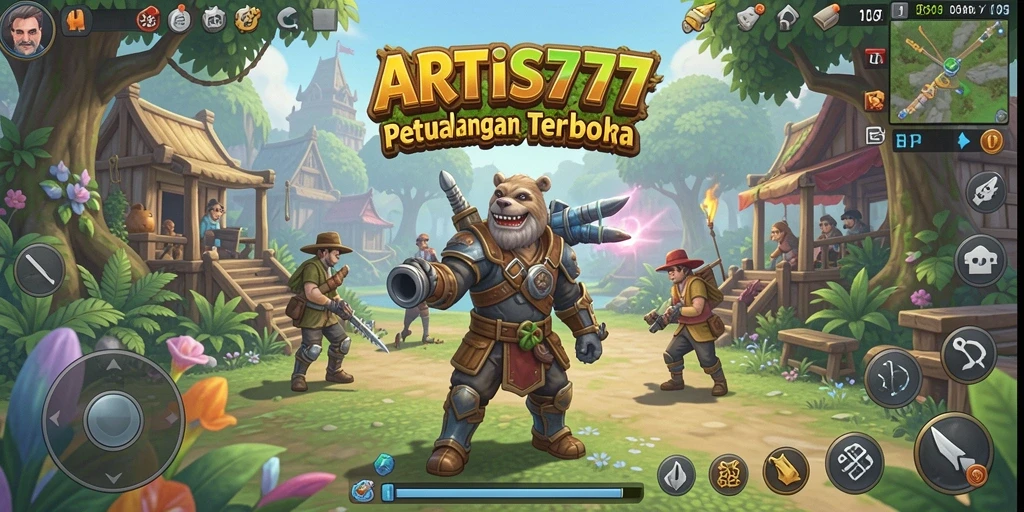 Screenshot ARTIS777 menampilkan petualangan eksploratif di dunia terbuka.