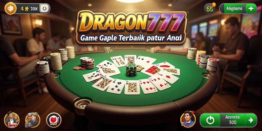 Tampilan gameplay seru Gaple di DRAGON777.