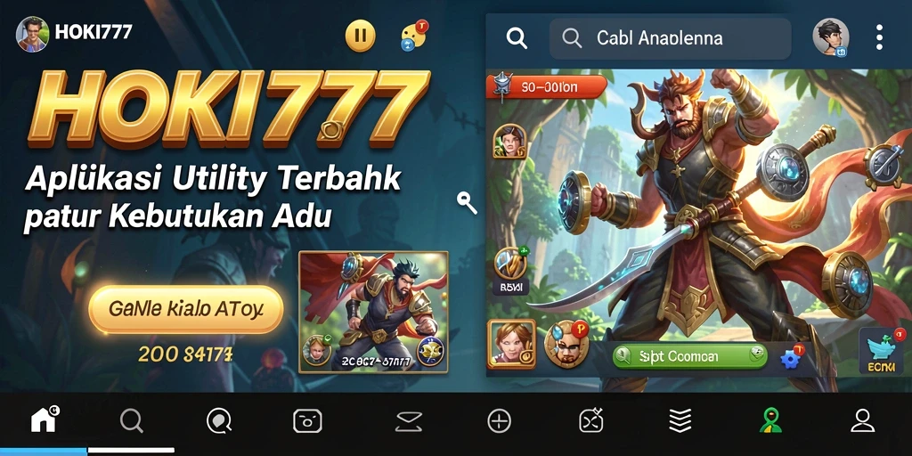 Tampilan utama HOKI777 dengan fitur-fitur Utility yang berguna.