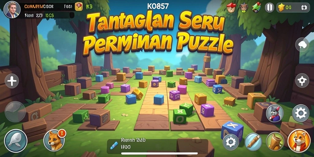 Tampilan menarik dari gameplay Puzzle KO857 yang menantang.