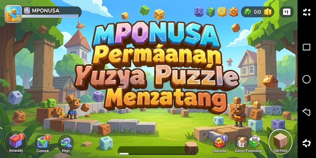 Gameplay menantang puzzle di MPONUSA yang mengasyikkan.