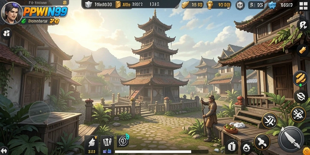 Tampilan gameplay menenangkan di PPWIN99 dengan pertahanan menara yang strategis.