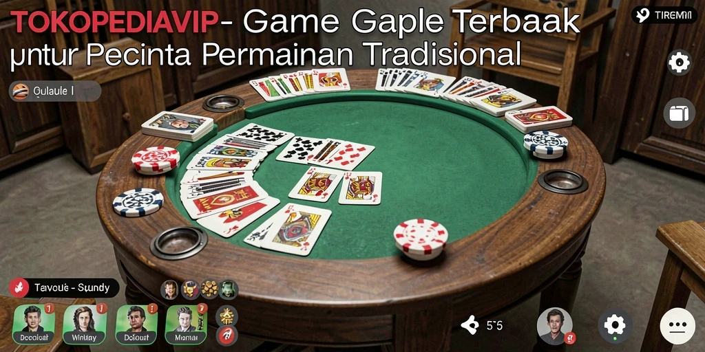 Tampilan gameplay seru dalam permainan Gaple TOKOPEDIAVIP.