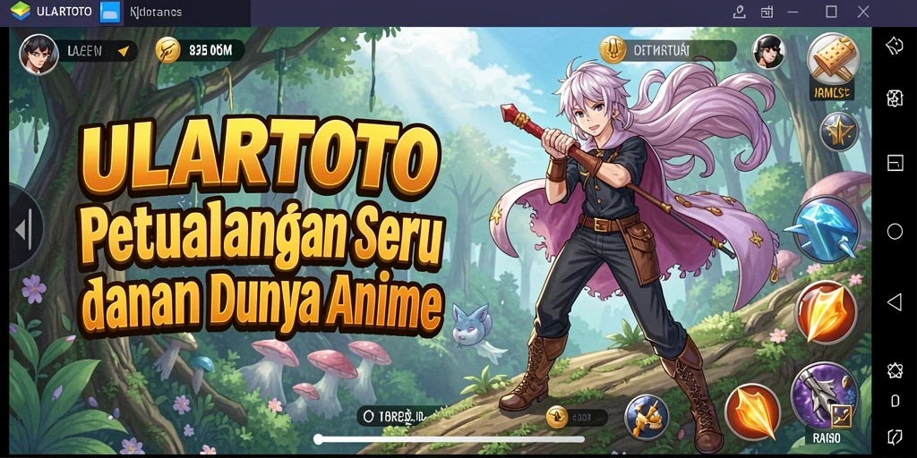 Gameplay ULARTOTO dengan karakter anime yang unik dan mendebarkan.