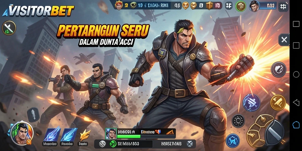 Tampilan seru gameplay VISITORBET dengan aksi yang mendebarkan.